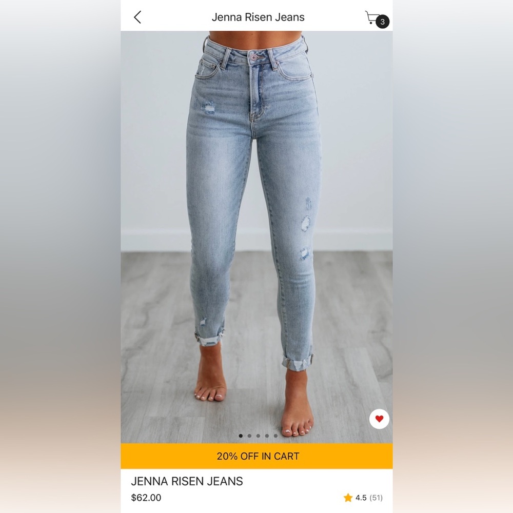 Jenna Risen Light Blue Cropped Jeans
